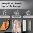 thumbnail image 6 of (2 pack) EverOne Vacuum Sealer Bag Roll for Sous Vide & Food Saver, 8" X 50, 2Count, Clear, 6 of 8