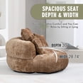 thumbnail image 6 of Villeston Oversized Bean Bag Chair for Adults & Kids, Chenille Lazy Bean Bag Sofa with Wrap-Around Backrest & Pillows for Bedroom, Living Room, Playroom,Coffee, 6 of 8