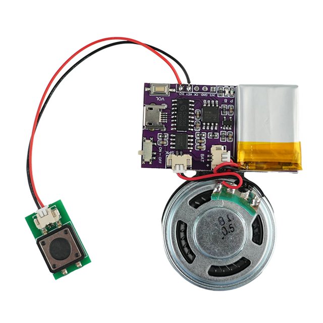 Módulo de sonido JRGKJCP de 16 MB con botón pulsador y altavoz