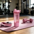 thumbnail image 7 of Handheld Fitness Sports Water Cup - Protein Powder Shaking Cup Mixing Bottle, Portable Leakproof Blender Bottle with Mixer, Pink, Ccwuwei, 7 of 7