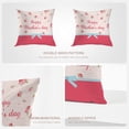 thumbnail image 2 of Happy Mother Day Throw Pillow Covers,Mother's Day Pink Carnations with Ribbon Cushion Cover Digital Blended Hidden Zipperl Decorative Pillowcases for Hair Skin Square 20X20 in 2 Pcs, 2 of 6