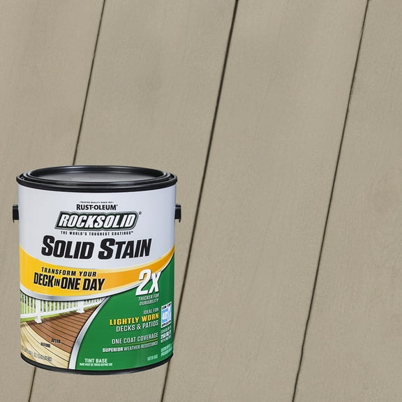 Brownstone, Rust-Oleum RockSolid 2X Solid Exterior Wood Deck Stain-319738T, Gallon