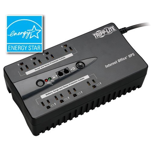 Tripp Lite 600VA UPS Battery Backup, Ultra Compact Desktop UPS, Standby, 120V, USB (INTERNET600U)