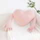 thumbnail image 4 of Almohada decorativa, linda y divertida almohada con forma de corazón, almohada de peluche con forma de corazón, cojín de funcionalidad versátil, 4 of 8