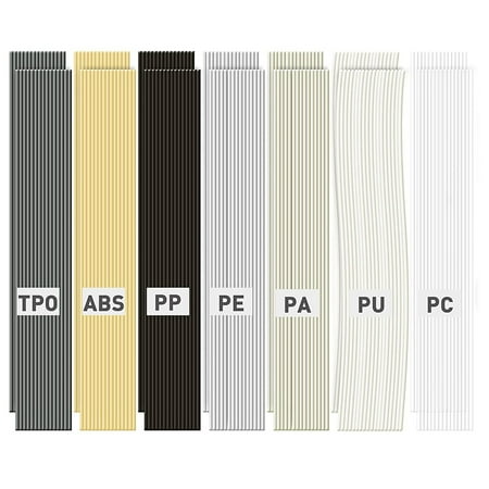 

210PCS Plastic Welding Rods 7 Types ABS PP PU PE PA PC TPO 13 Inch