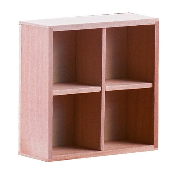 Decor Wooden Book Shelf Miniature Furniture Models Cabinet Decoration Ornaments