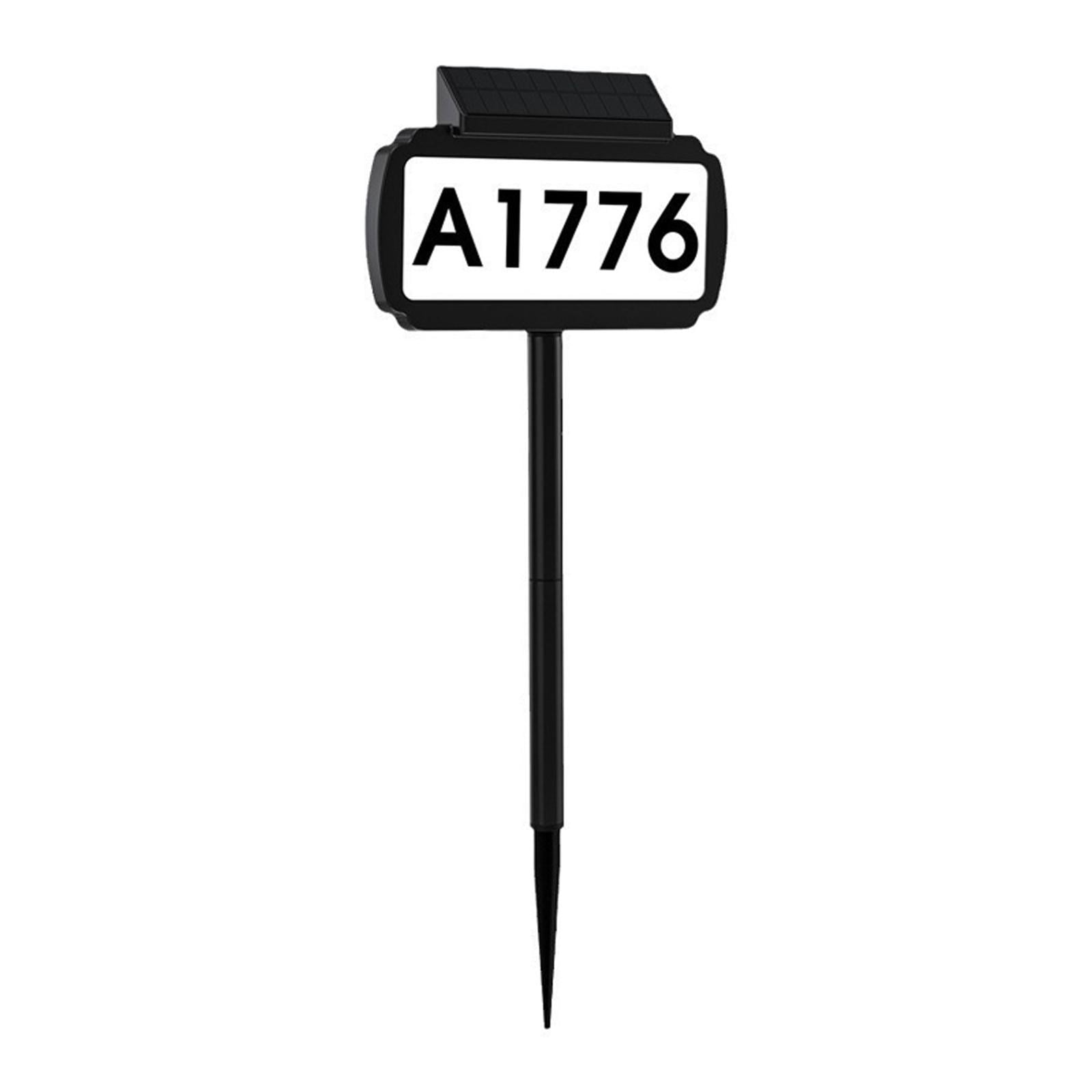 Tongina LED Illuminated Address Plaque with Stake House Number Light for Street Yard