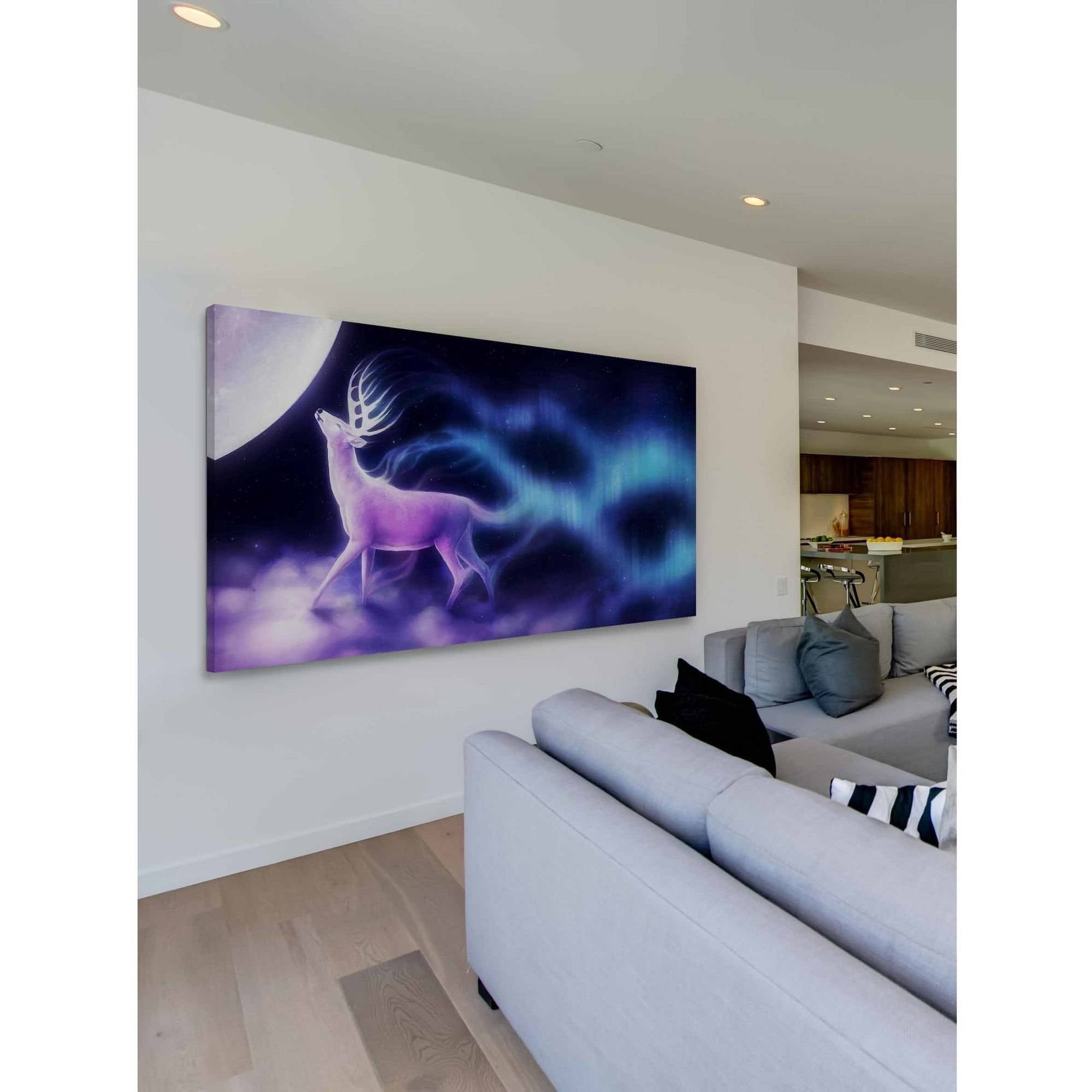 MARMONT HILL  - Moonkiss Painting Print on Canvas - Multi-Color 24 x 12