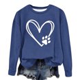 thumbnail image 4 of Fznquz Graphic Women Sweatshirt Long Sleeve Blue Fall Winter Sweatshirts Trendy Casual Crew Neck Fall Fashion, 4 of 4
