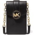 thumbnail image 1 of Michael Kors Bolso Bandolera Pequeño para Teléfono de Piel Sintética Carmen 35T2GNMC5L-001 (Negro), 1 of 5