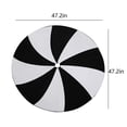 thumbnail image 3 of Christmas Tree Skirt 35 Inch, Black and White Striped Xmas Tree Skirt, Fall Winter Tree Skirt Mat for Home Party Indoor Outdoor Christmas Halloween Decorations, 3 of 5