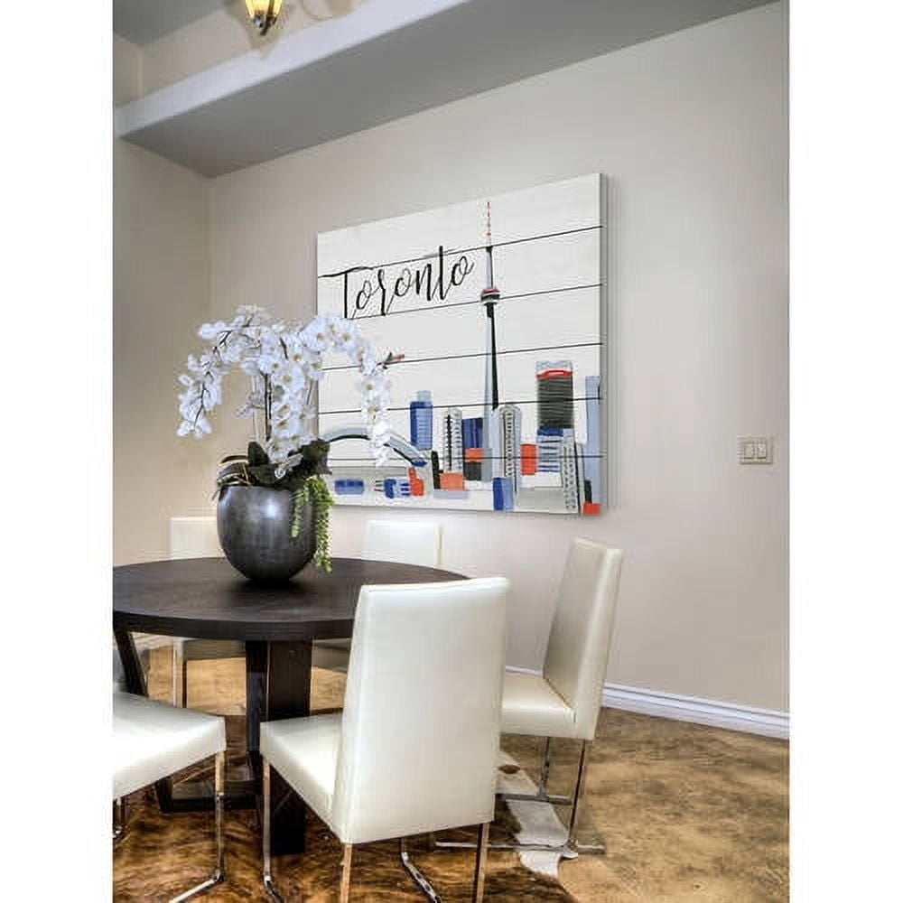 Marmont Hill 'Toronto Skyline' by Molly Rosner Painting Print on White Wood