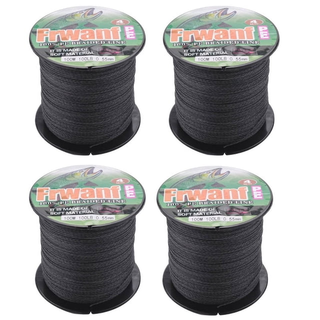 4X 4 Hebra 100M Línea de Pesca Trenzada de Pe 4 Hebra Super Fuerte Hilo de Multifilamento para Carpa de Pesca 100Lb