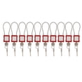 thumbnail image 1 of Cerradura de cable de bloqueo y etiquetado, 10 juegos de bloqueo y etiquetado LOTO Bloqueo de cable Bloqueo de cable de acero Durabilidad mejorada, 1 of 8