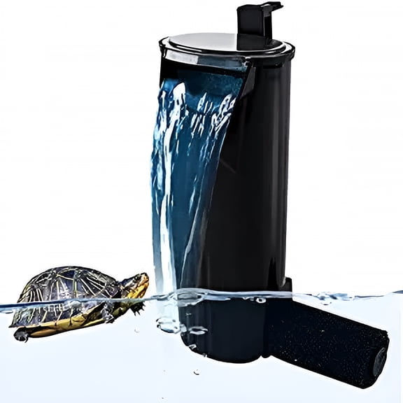 HIBIBUD Aquarium Internal Filter 3 to 20 Gallons, for Turtle Tanks, Reptiles, Amphibians, Frog, Cichlids, Newt or Fish Tank