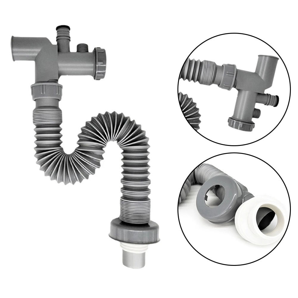 PASILI Retractable Sink Drain Kitchen Sink Drain And Garbage Disposal Downspout Set