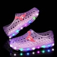 thumbnail image 2 of Gubotare Kids' Boys Girls LED Clogs Cute Garden Shoes Cartoon Sandals Size 13 (Purple,Little Kids 13), 2 of 6