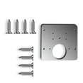 thumbnail image 2 of keepw Charnière de Porte en Bois d'Armoire en Acier Inoxydable Plaque de Réparation Modèle Universel avec Ensemble de Vis Assemblage Cuisine Chambre Support 1 Plaque 8 Vis 1 Plaque 8 Vis, 2 of 6
