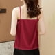 thumbnail image 3 of Camiseta sin mangas con cuello en V estampada de verano para mujer: sin mangas, corte holgado, mezcla de poliéster y spandex, versátil para llevar en situaciones informales o de vacaciones., 3 of 7