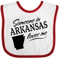 thumbnail image 3 of Inktastic Someone in Arkansas Loves Me Boys or Girls Baby Bib, 3 of 4