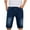 Blue, variant on WREESH Men's Denim Shorts Zipper Elastic Slim Casual Denim Shorts Play Wrap Ripped Mid-Length Shorts Jean Shorts Blue