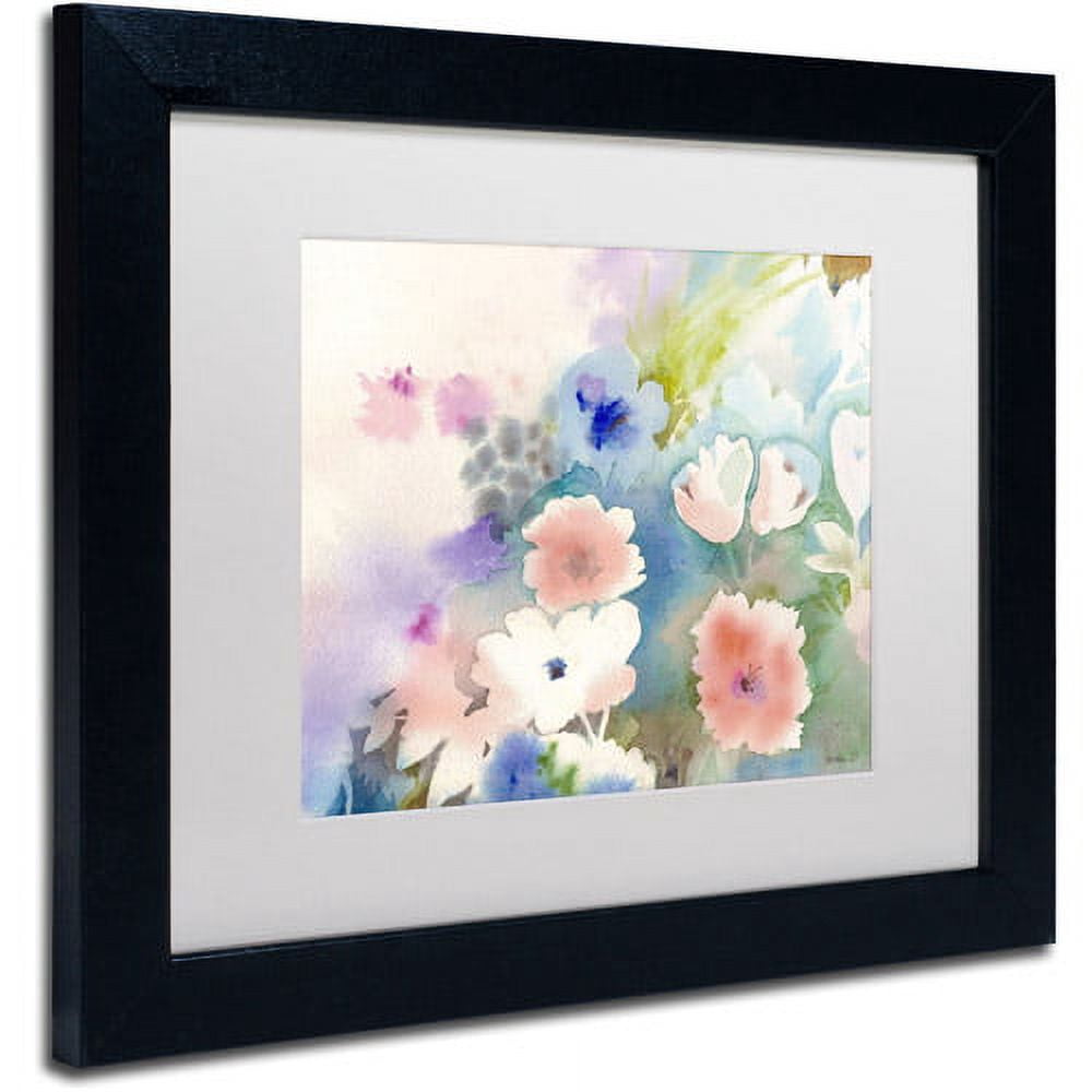 Trademark Fine Art "Mystic Garden" Canvas Art by Sheila Golden, White Matte, Black Frame