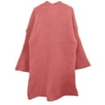 thumbnail image 6 of Fiaer Womens Long Cardigans Sweaters Chunky Knit Long Sleeve Trendy Solid Loose Fit Breathable Comfort Open Front Tops with Pocket Pink L, 6 of 6