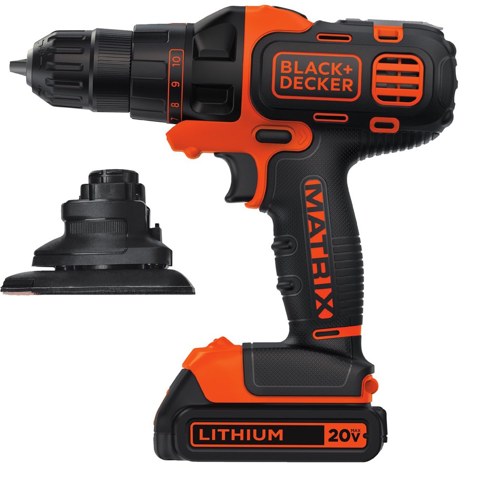 BLACK+DECKER Matrix 20Volt MAX* LithiumIon Cordless Drill & Sander