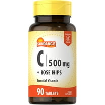 Vitamin C with Rose Hips | 500mg | 90 Vegetarian Tablets | for Men and Women | by Sundance