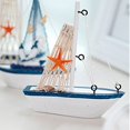 thumbnail image 5 of Yvsxxv Mini Wooden Sailboat Model, Mediterranean Style Nautical Home Decor, 5 of 7