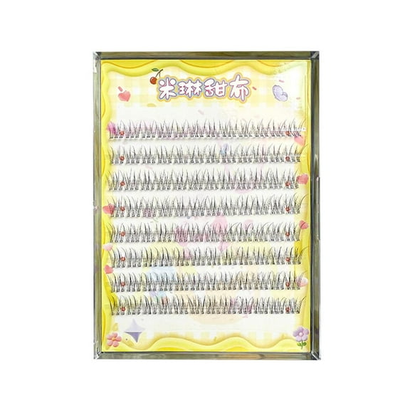 Stemfree and Glue-free Fishtail False Eyelashes Natural Single Cluster Eyelashe
