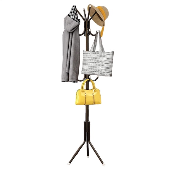 Metal Coat Rack Stand - Standing Garment Rack,Coat Hanger Stand | Sturdy Non-Slip Coat Stand Coat Racks,Compact Coat Hanger Metal Racks for Clothes Scarves Hats Bags Coats Umbrella
