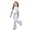 Set 31# White, variant on oqasdz Stylish Girls Casual Outfit with Bow Print and Flared Leg Pants for Toddler and Kids Fashion Outdoor Daily Wear