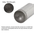 thumbnail image 3 of Unique Bargains 15mm 600 Grits Diamond Mounted Point Spherical Concave Head Bead Grinding Bit, 3 of 5