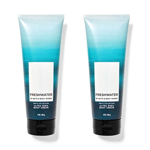 Bath and Body Works Men's Collection Freshwater Ultra Shea Body Cream 8 Oz. 2 Pack.