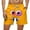 Orange, variant on Bwndum Mens Funny Novelty Swim Trunks Cartoon Face Print with Pink Eyes Quick Dry with Pockets Orange S-5XL,Size 5XL
