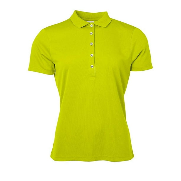 James and Nicholson - Polo Active para mujer señora (Amarillo Ácido)