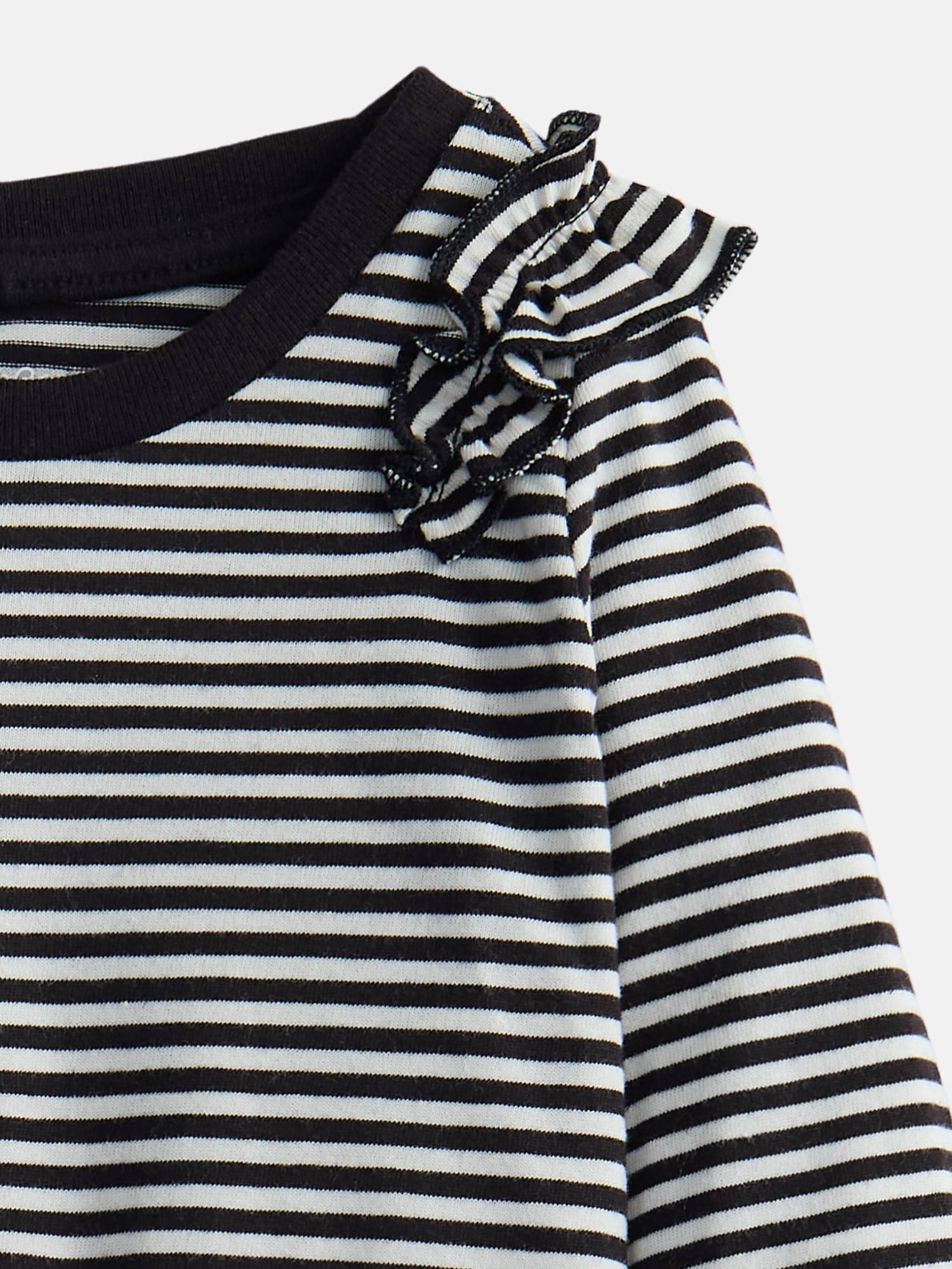 Wonder Nation Baby and Toddler Girls' Tee with Long Flutter Sleeves, Sizes 0M-5T