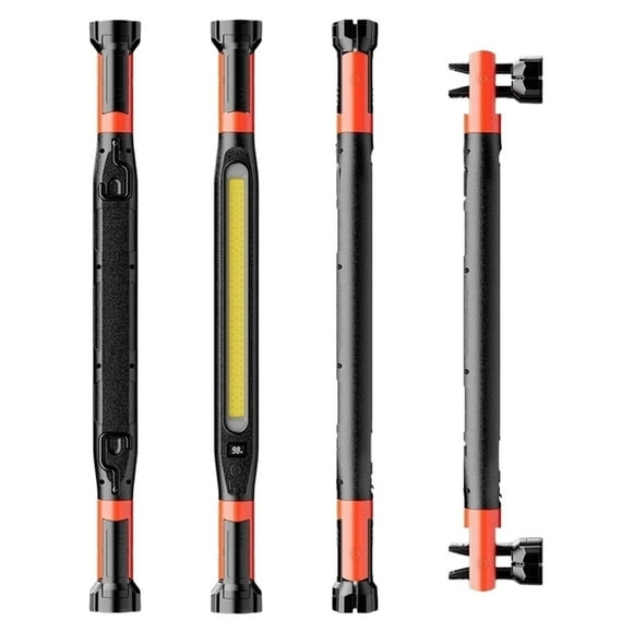 Rechargeable Magnetic Work Light,1 Pcs Sensor Single or Dual Use LED Underhood Light,Portable Cordless Drop Jobsite Light for Car Repair, Inspection, Workshop Garage, Emergency,Double Magnet(Black)