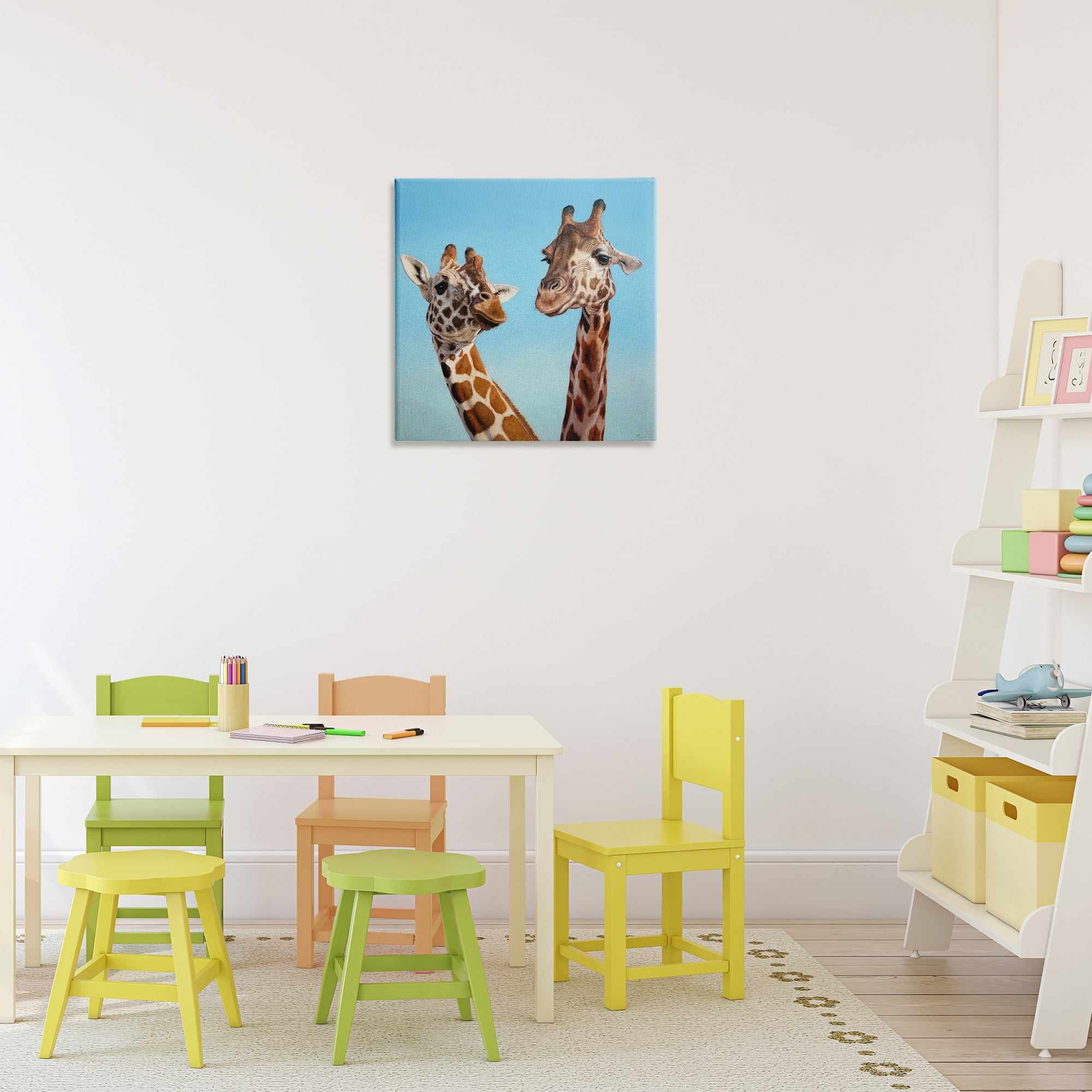 Stupell Industries Romantic Soulmate Giraffes Canvas Wall Art, design by Lucia Heffernan