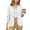 White, variant on Busydd Classic Blazers for Women with Flap Pockets Formal Business Solid Color Suit Jacket Casual Work 3/4 Length Sleeve Suits Blazer XL