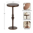 thumbnail image 6 of Kate and Laurel Stratton Round Pedestal Drink Table, 13 x 13 x 26, Bronze, Decorative Mini Table for Use as Indoor Plant Stand or Cute Martini Table, 6 of 10