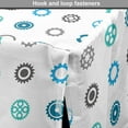 thumbnail image 4 of Industrial Dog Crate Cover, Repetitive Pattern with Gear Wheels on Plain Backdrop, Easy to Use Pet Kennel Cover Small Dogs Puppies Kittens, 7 Sizes, Sky Blue Seafoam, by Ambesonne, 4 of 6