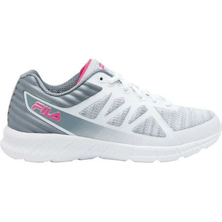 Women's Fila Memory Finity 3 Running Sneaker White/Monument/Pink Glo 6.5 M