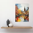 thumbnail image 2 of Glasgow Cityscape Vibrant Oil Painting Red Yellow Autumn In Scotland Large Wall Art Poster Print Thick Paper 18X24 Inch, 2 of 5
