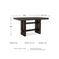 thumbnail image 3 of Signature Design by Ashley Burkhaus Dark Brown Counter Height Dining Table, 3 of 9