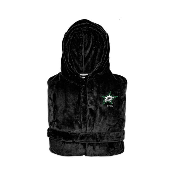 Unisex ISlide Black Dallas Stars Phantom Hooded Bathrobe