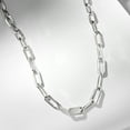 thumbnail image 3 of Ross-Simons Italian Polished Sterling Silver Paper Clip Link Necklace, Women's, Adult, 3 of 7