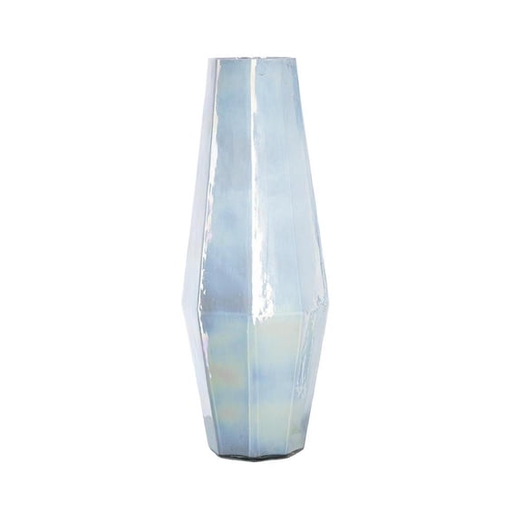A&B Home Iridescent Glass Decorative Flower Vase - 7" x 7" x 20.1" - Rainbow Opal