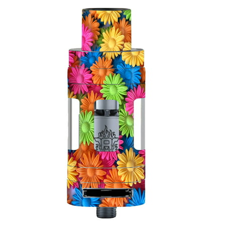 Skins Decals For Smok Tfv8 Tank Vape Mod / Colorful Wax Daisies (Best Battery For Vaping Wax)